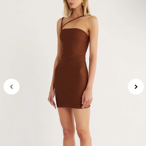 NWT RUMER Penelope Mini Dress Cocoa Size Small - Picture 4 of 4